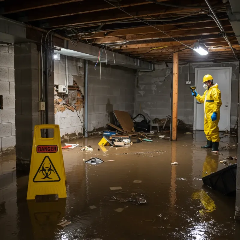 Flooded Basement Electrical Hazard in Salem, UT Property