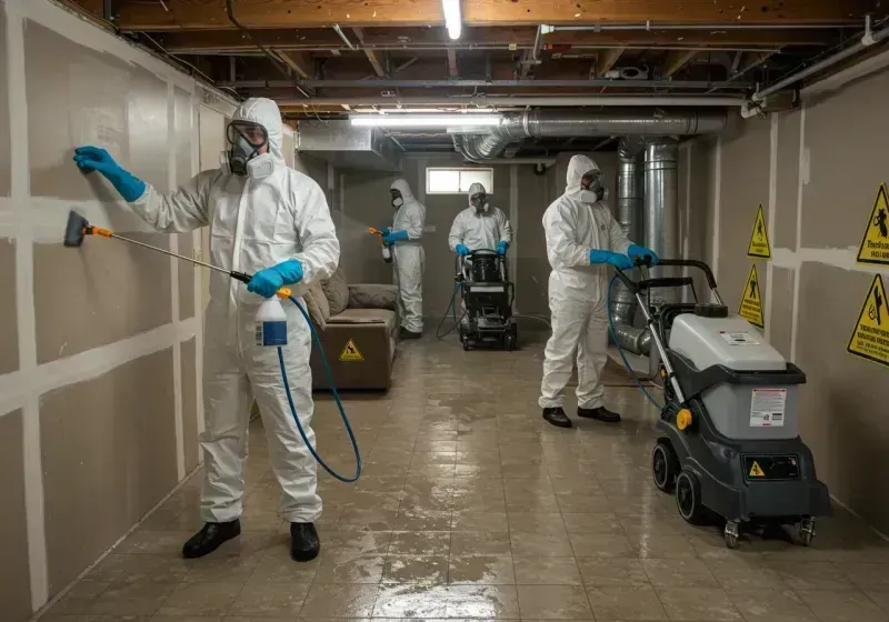 Basement Moisture Removal and Structural Drying process in Salem, UT